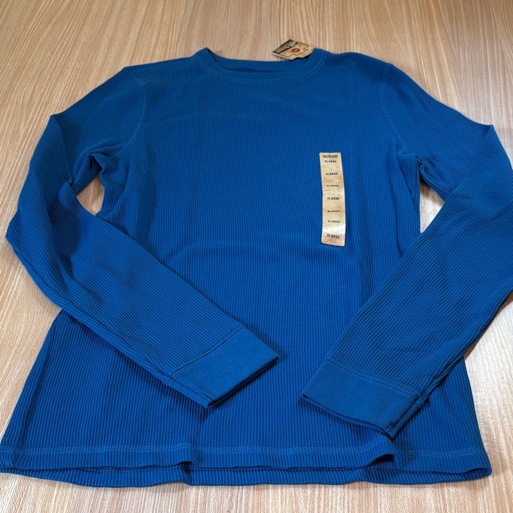 Urban Pipeline thermal ribbed shirt blue